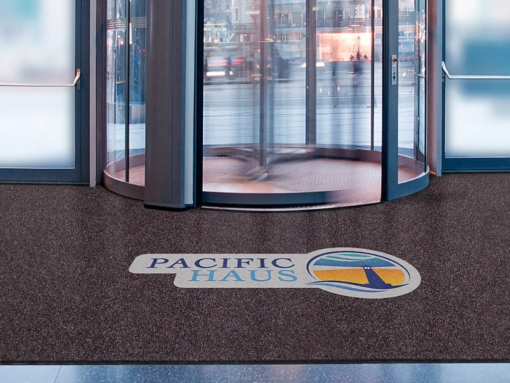 Reception area logo mat
