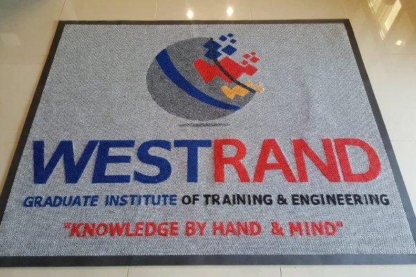 Heavy duty custom branded entrance mat