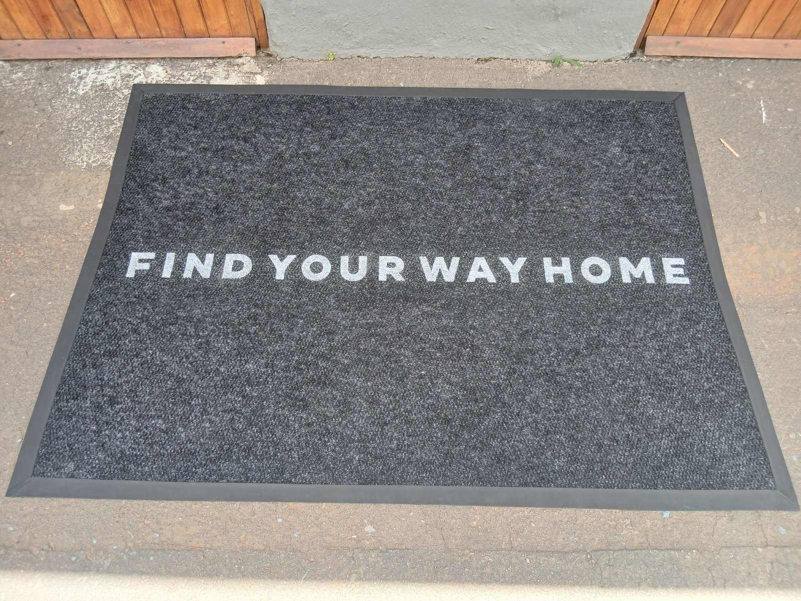 Dark carpet entrance mat